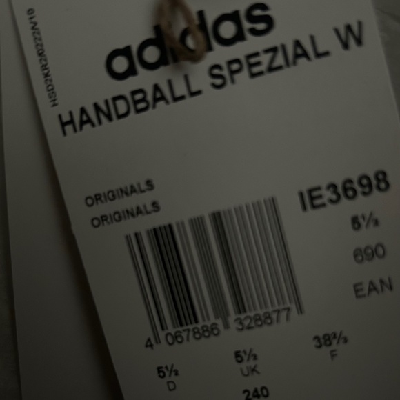 Like NEW! Adidas Handball Wales Spezial Wonder White Black somba Bonner Sneakers - Picture 11 of 12